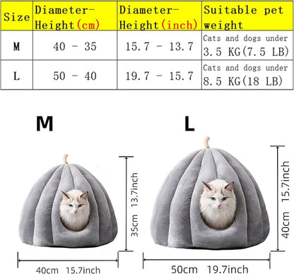 Kuschelige Katzenhöhle In Fruchtform – Weiches Haustierbett für Katzen und Kleine Hunde