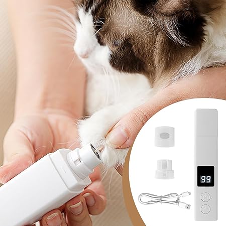Digitaler Krallenschleifer für Haustiere mit LED-Anzeige und Leisem Betrieb