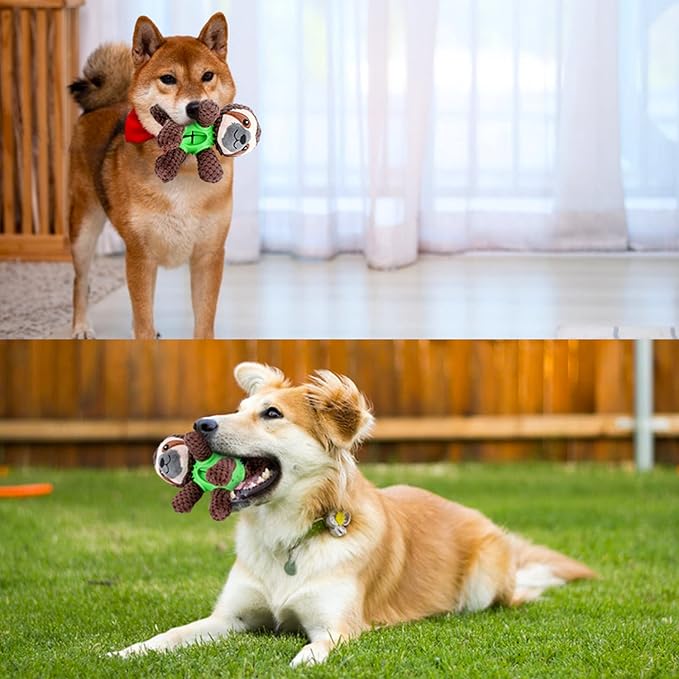 3in1 Hunde Kuscheltier mit integriertem Zahnreinigungsspielzeug und Leckerliversteck