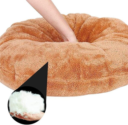 Hundebett mit Abnehmbarem Dach – Weiches komfortables Hundekissen für Kleine Hunde Braun