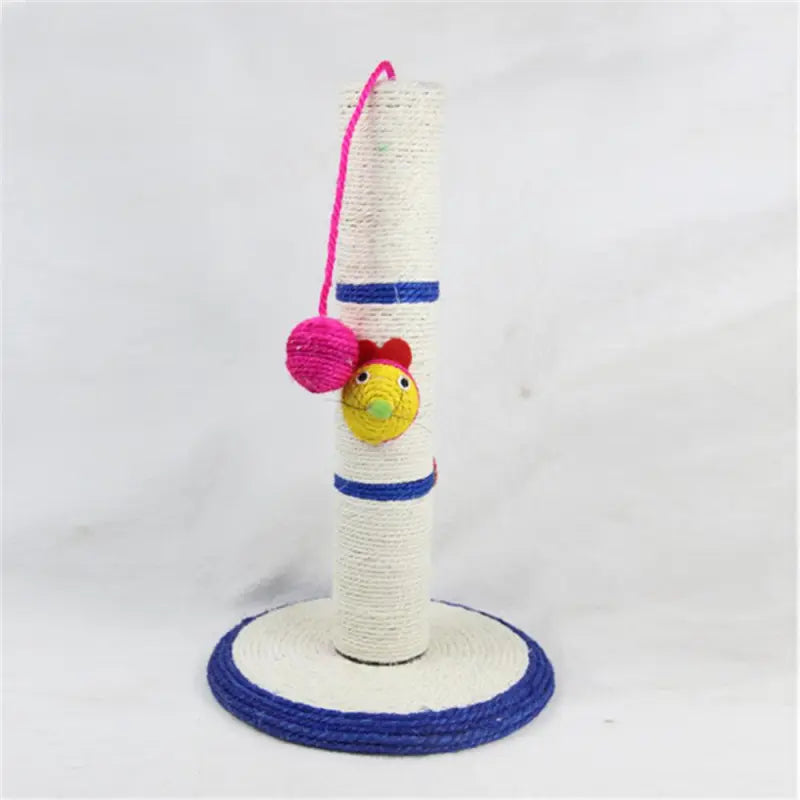 Katzenkratzsäule mit Buntem Spielzeug – Sisal-Kratzbaum mit Bällen und Tieren