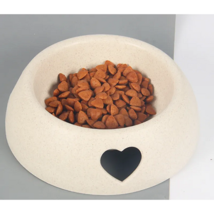 Hundesnapf Aus Naturmaterial – Futter- und Wassernapf mit Herz Design