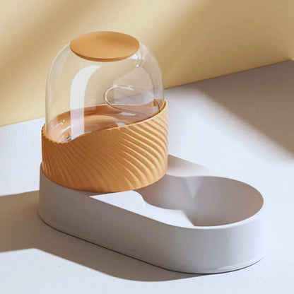 Stylische Futterstation für Haustiere mit Glaskuppel und Anti-Rutsch-Basis