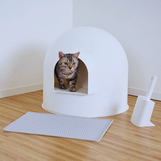 Katzenschaufel für Katzenstreu mit Halterung und Feinmaschigem Sieb