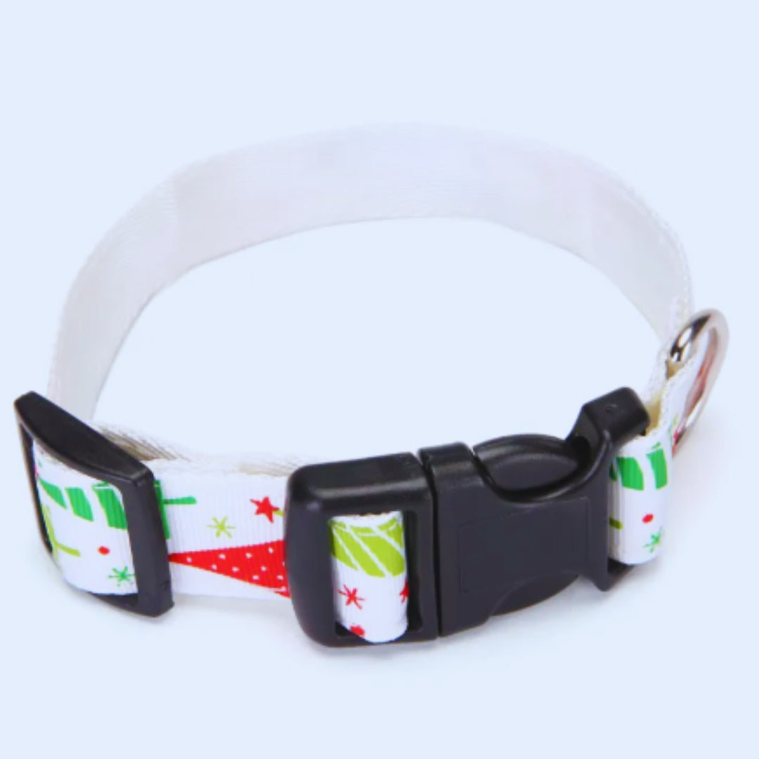 Weihnachtliches Katzenhalsband mit Glocken – Verstellbares Halsband In Rot und Grün