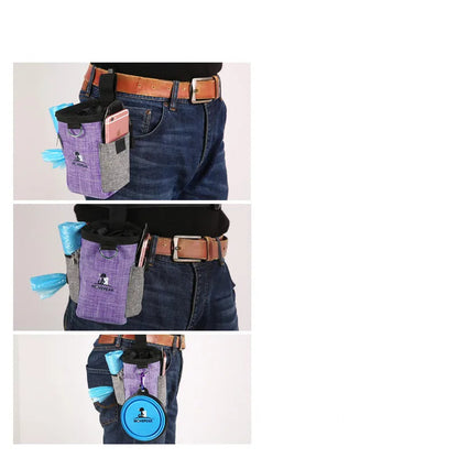 Hundetasche mit Faltbarem Napf – Tragbarer Beutel für Snacks und Zubehör