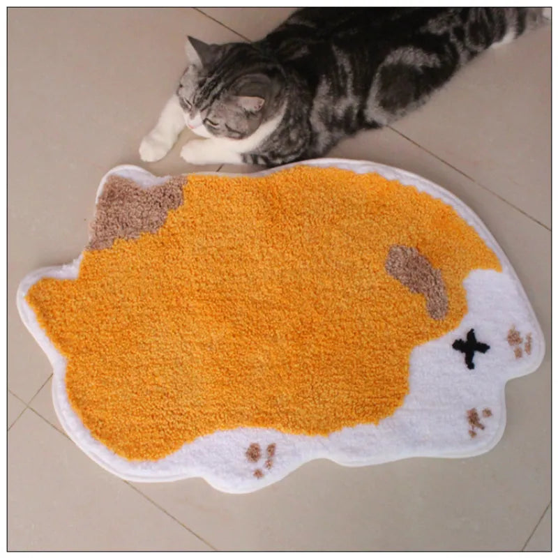 Katzen-Badematte im lustigen Design – Weiche Fußmatte für Katzenliebhaber