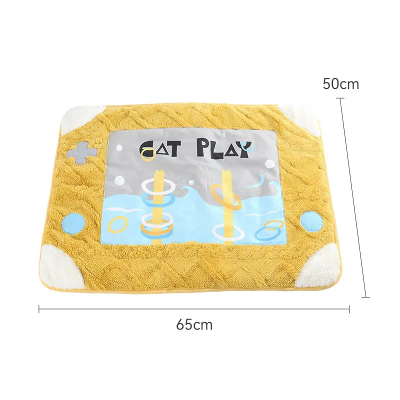 Katzenbett Im Kissen-Design mit Spielzeug für Gemütliche Ruhepausen