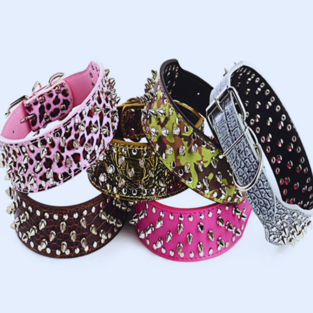 HundeStachelhalsband mit Nieten für Mittelgroße und Große Hunde Im Punk-Design