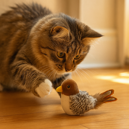 Zwitscherndes Vogelspielzeug für Katzen