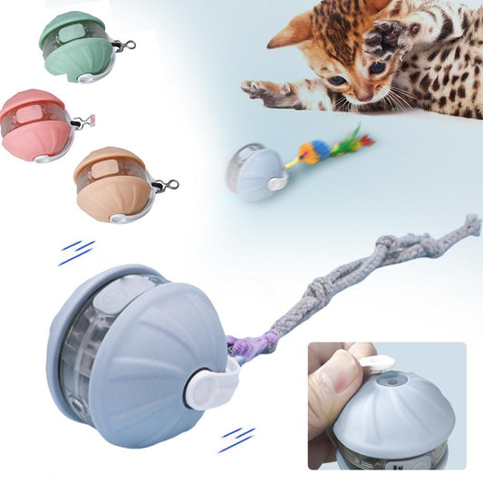 3in1 Interaktiver Katzen Laser Spielball mit Federschwanz