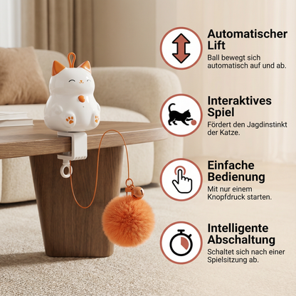Automatischer Katzen-Spielball mit Liftbewegung – Interaktives Beschäftigungsspielzeug