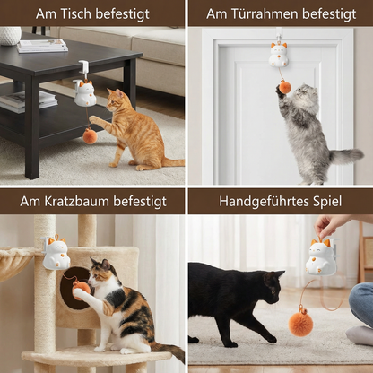 Automatischer Katzen-Spielball mit Liftbewegung – Interaktives Beschäftigungsspielzeug