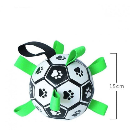 Robuster Hundespielball mit Zuggriffen