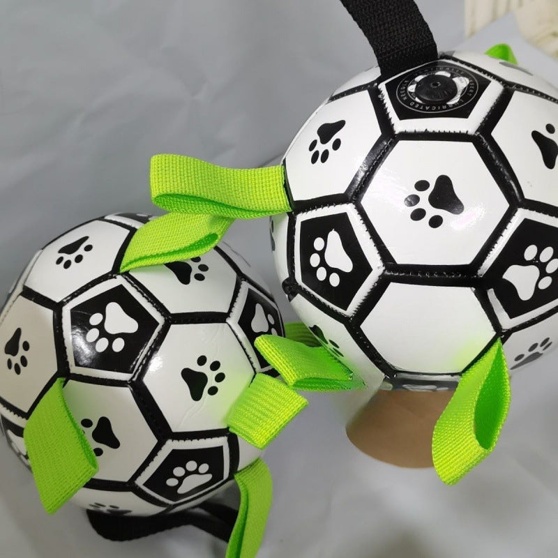 Robuster Hundespielball mit Zuggriffen