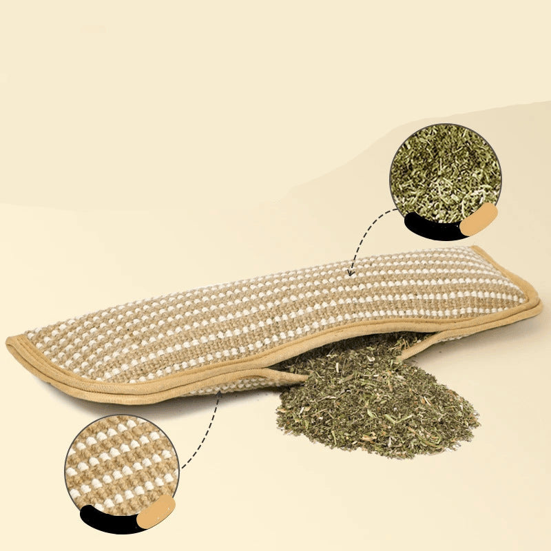 Natürliches Katzenminze Spiel Kratzpad aus Hanfseil für Krallen- und Zahnpflege