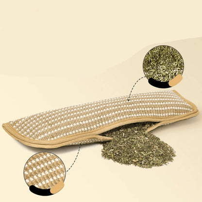 Natürliches Katzenminze Spiel Kratzpad aus Hanfseil für Krallen- und Zahnpflege