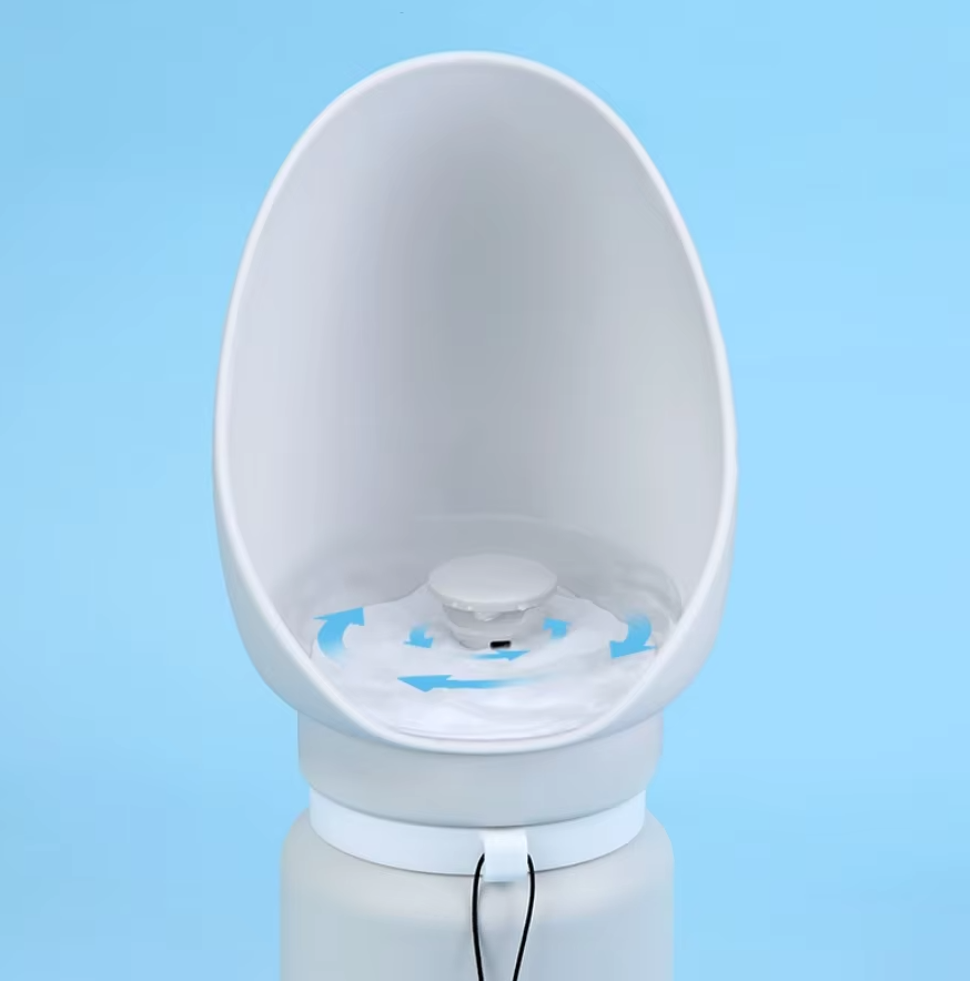 Faltbare Wasserflasche Für Haustiere Mit Integriertem Napf