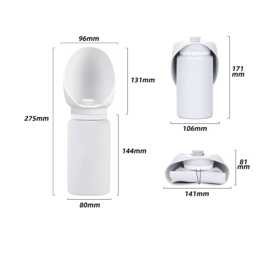 Faltbare Wasserflasche Für Haustiere Mit Integriertem Napf