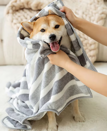 Hunde-bademantel Aus Mikrofaser – Super Saugfähig Weich Für Schnelles Trocknen Nach Dem Baden