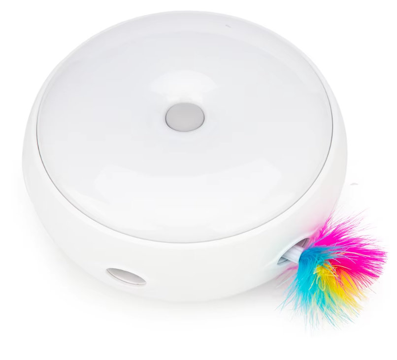 Interaktives Katzenspielzeug – Automatisches Spielzeug Mit Regenbogen-Puschelfeder