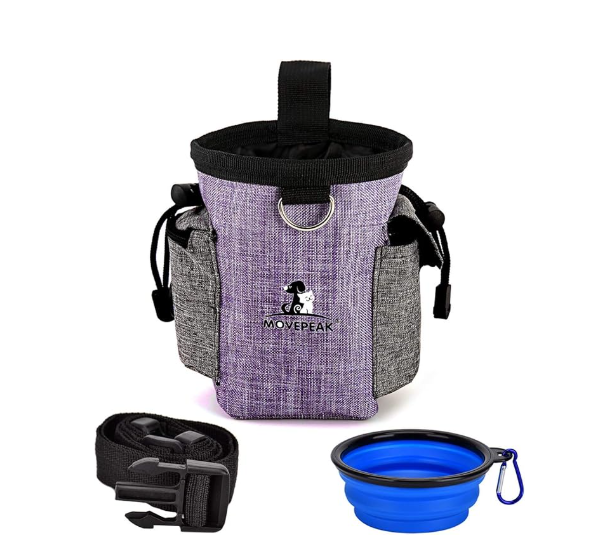 Hundetasche mit Faltbarem Napf – Tragbarer Beutel für Snacks und Zubehör