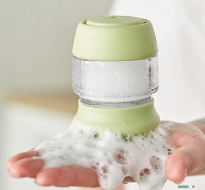 Silikon Haustier-Duschbürste mit Shampoo-Behälter für Sanfte Fellpflege