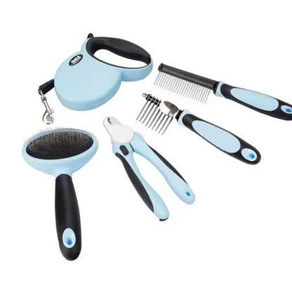 Komplettes Hundepflege-Set mit Leine Bürsten und Krallenschneider – Für Kleine und mittelgroße Hunde