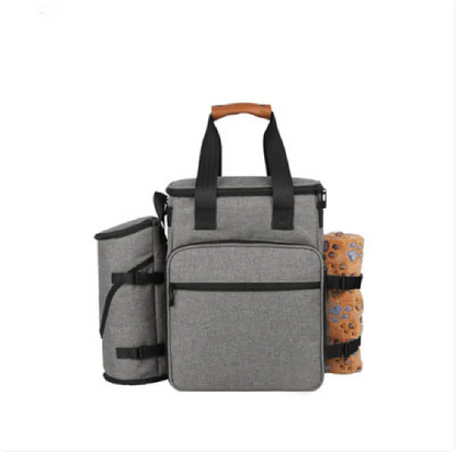 Praktische Hundetasche für Reisen – Multifunktional mit Fächern für Spielzeug und Futter
