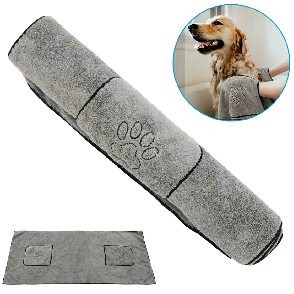 Mikrofaser Handtuch für Haustiere mit Integrierten Handtaschen