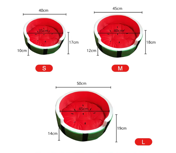 Hundebett Im Wassermelonendesign für Komfort und Entspannung