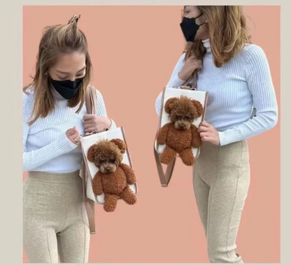 Elegante Handtasche für Haustiere – Tragbare Transporttasche für kleine Hunde und Katzen