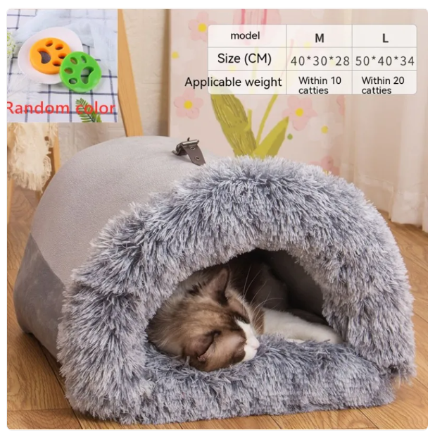 Kuschelige Haustierhöhle für Hunde und Katzen – Weiches Warmes Bett für Entspannung