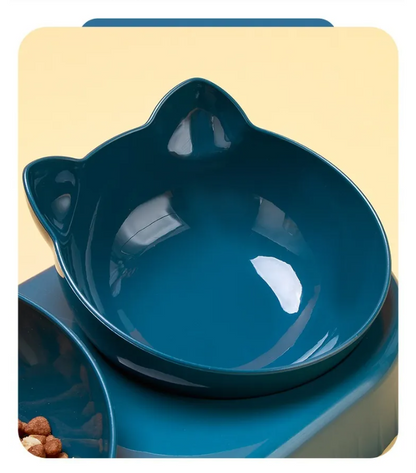 Mehrzweck Katzennapf mit 3 Schalen – Anti-Rutsch Design für Wasser Snacks und Futter