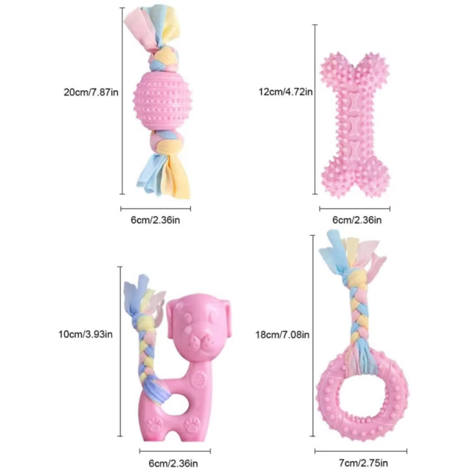 Welpen-spielzeugset – Beißfeste  Plüschige Kauspielzeuge Für Hunde