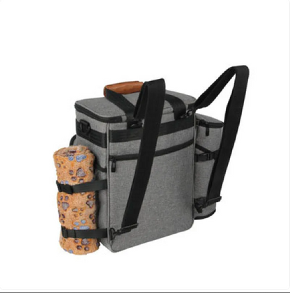 Praktische Hundetasche für Reisen – Multifunktional mit Fächern für Spielzeug und Futter