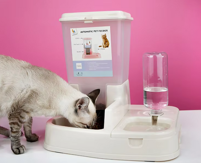 Automatischer Futter- Und Wasserspender Für Katzen Und Hunde – Doppelter Napf Mit Großer Kapazität