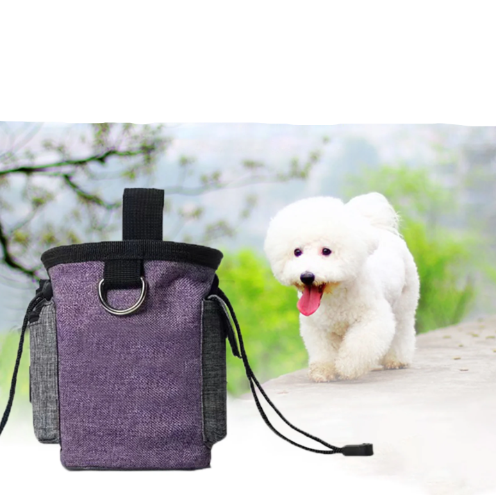Hundetasche mit Faltbarem Napf – Tragbarer Beutel für Snacks und Zubehör
