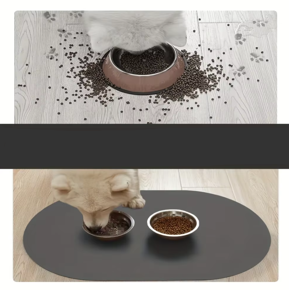 Silikon-futtermatte Für Haustiere – Wasserdichte, Rutschfeste Fressunterlage Für Hunde  Katzen