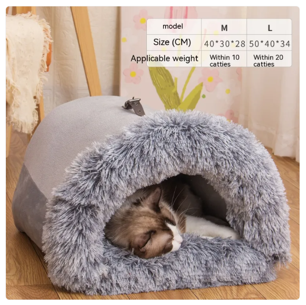 Kuschelige Haustierhöhle für Hunde und Katzen – Weiches Warmes Bett für Entspannung