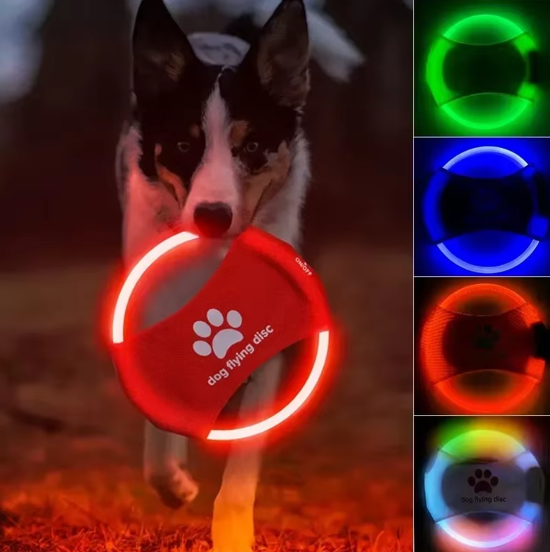 Led Hundescheibe – Leuchtende Flying Disc Für Hunde