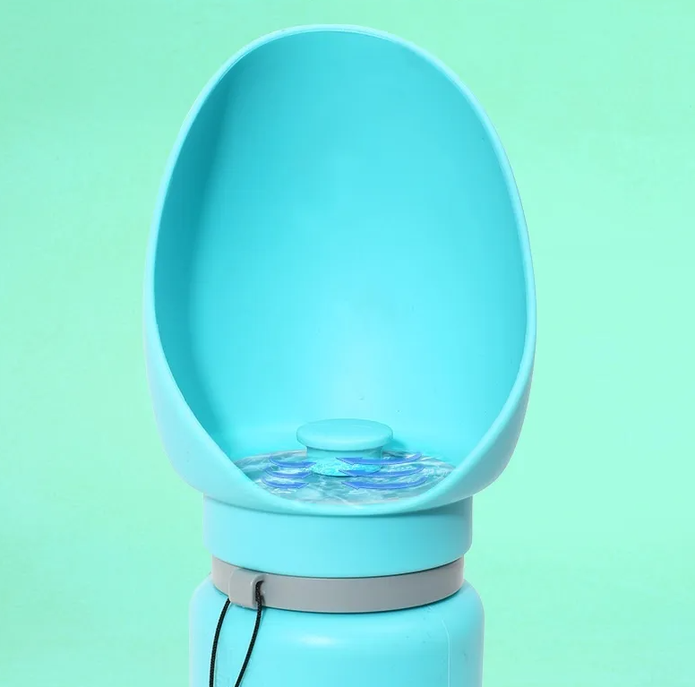 Faltbare Wasserflasche Für Haustiere Mit Integriertem Napf