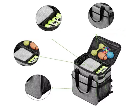 Praktische Hundetasche für Reisen – Multifunktional mit Fächern für Spielzeug und Futter
