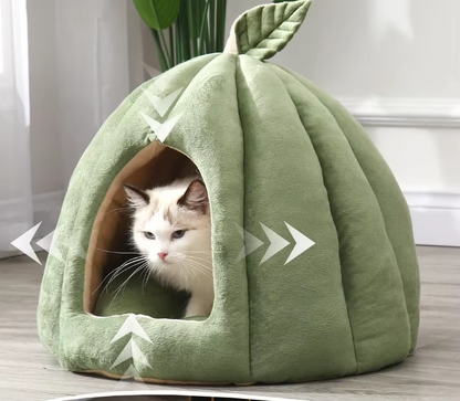 Kuschelige Katzenhöhle In Fruchtform – Weiches Haustierbett für Katzen und Kleine Hunde