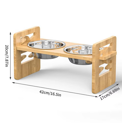 Erhöhte Futterstation Für Haustiere Mit Edelstahlschalen