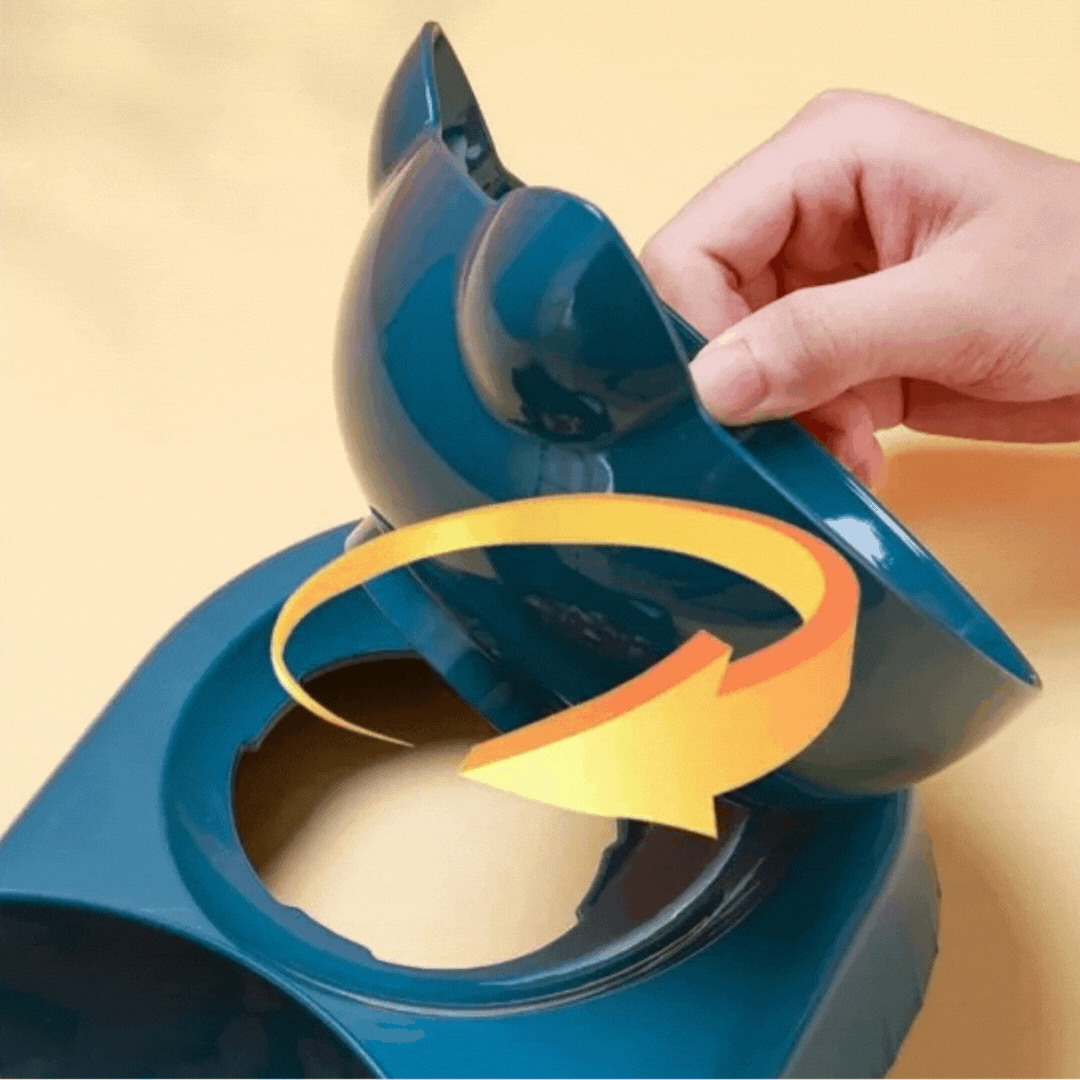 Mehrzweck Katzennapf mit 3 Schalen – Anti-Rutsch Design für Wasser Snacks und Futter