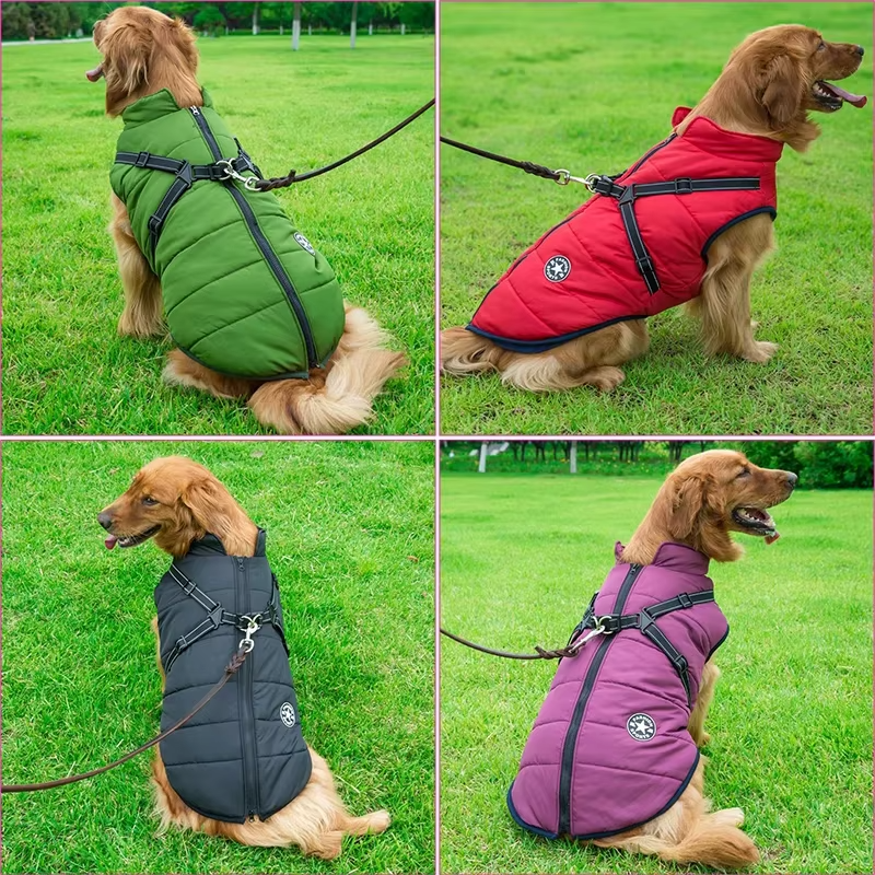 Wind- und Wasserdichte Hundejacke mit integriertem Geschirr