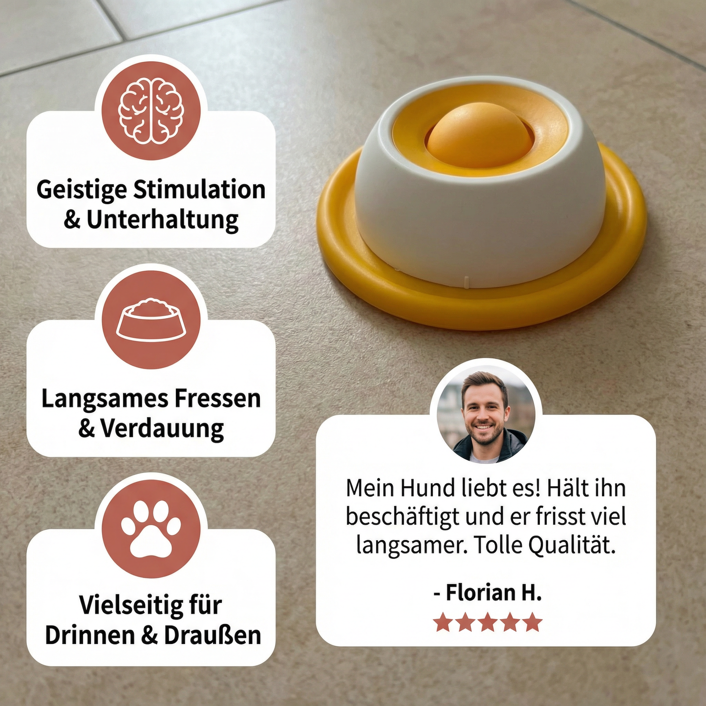 Interaktiver Leckspielzeug-Snackteller – Slow Feeder für Hunde