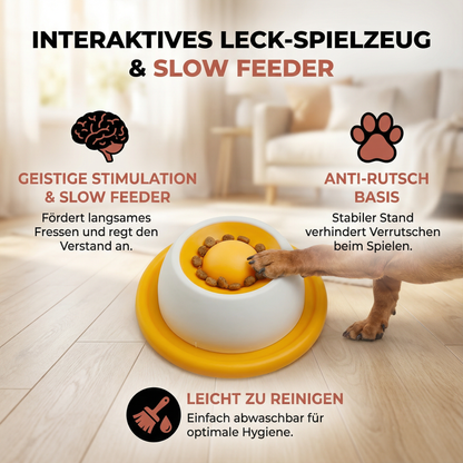 Interaktiver Leckspielzeug-Snackteller – Slow Feeder für Hunde