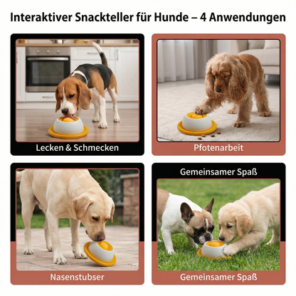 Interaktiver Leckspielzeug-Snackteller – Slow Feeder für Hunde